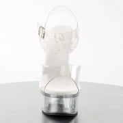 Pleaser CAPTIVA-608 Platform Sandal (Clear/Clear)