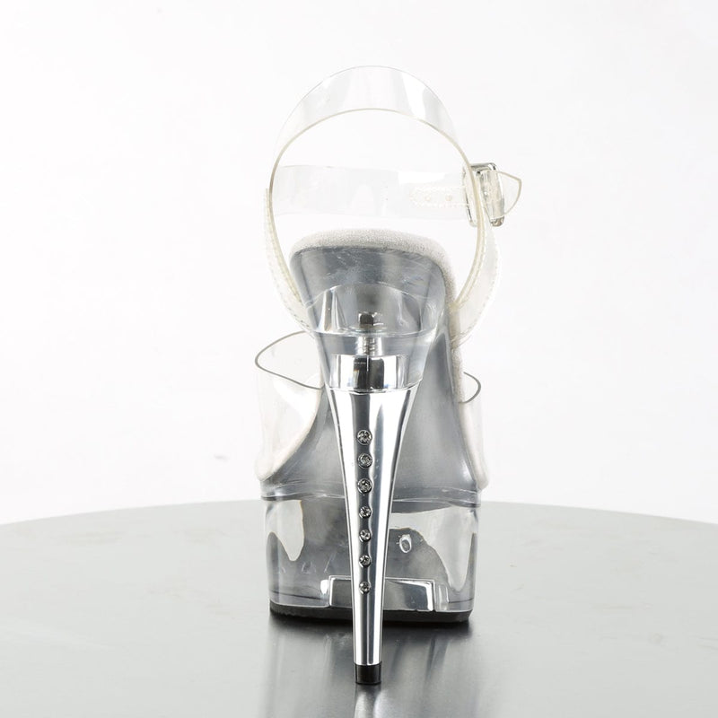 Pleaser CAPTIVA-608 Platform Sandal (Clear/Clear)
