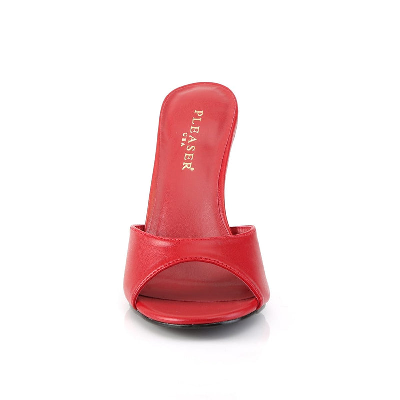Pleaser CLASSIQUE-01 Slide (Red Kid Pu)