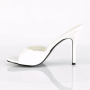 Pleaser CLASSIQUE-01 Slide (White Kid Pu)
