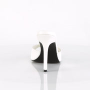 Pleaser CLASSIQUE-01 Slide (White Kid Pu)