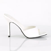 Pleaser CLASSIQUE-01 Slide (White Kid Pu)