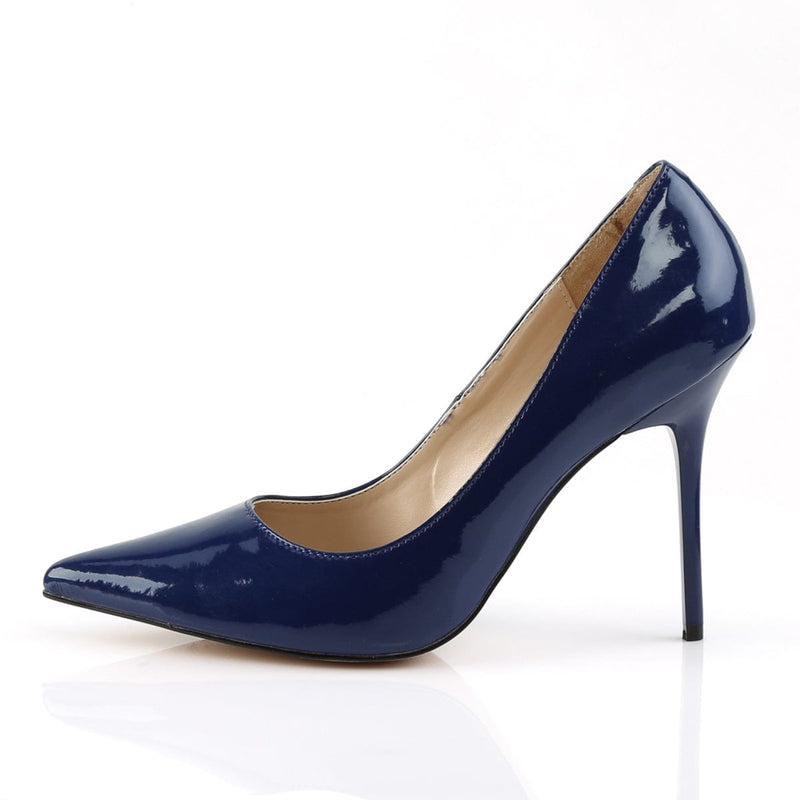 Pleaser CLASSIQUE-20 Pump (Navy Blue Patent)