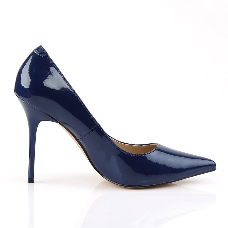 Pleaser CLASSIQUE-20 Pump (Navy Blue Patent)