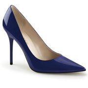 Pleaser CLASSIQUE-20 Pump (Navy Blue Patent)