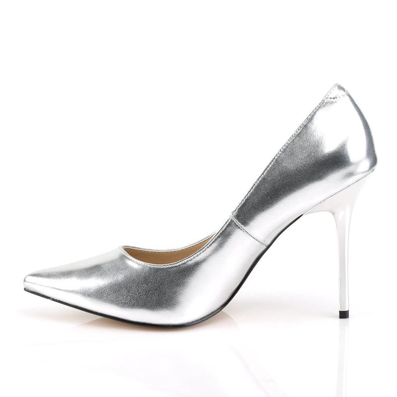 Pleaser CLASSIQUE-20 Pump (Silver Met Pu)