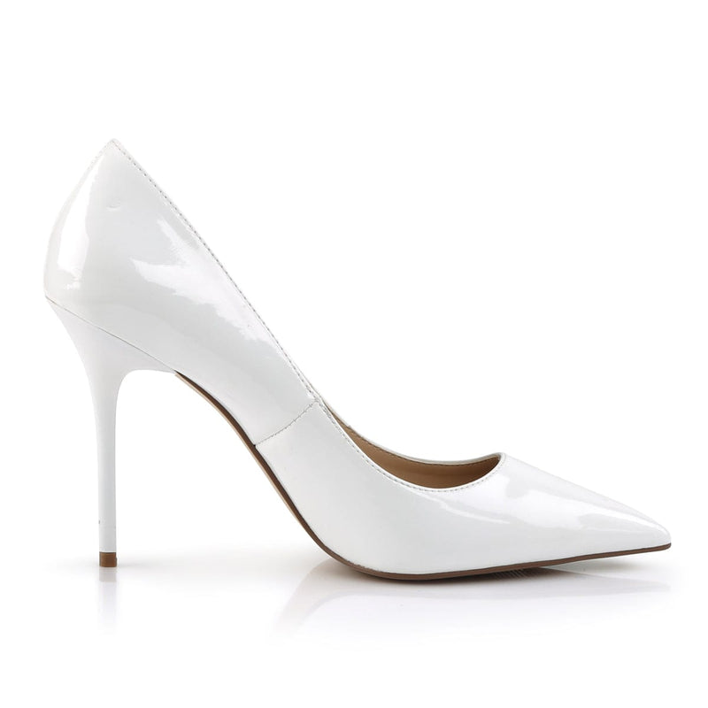 Pleaser CLASSIQUE-20 Pump (White Patent)