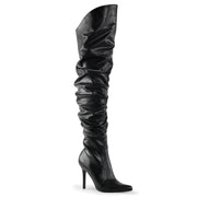 Pleaser CLASSIQUE-3011 Thigh High Boot (Black Faux Leather)