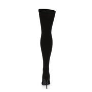 Pleaser COURTLY-3005 Thigh High Boot (Black Nylon)