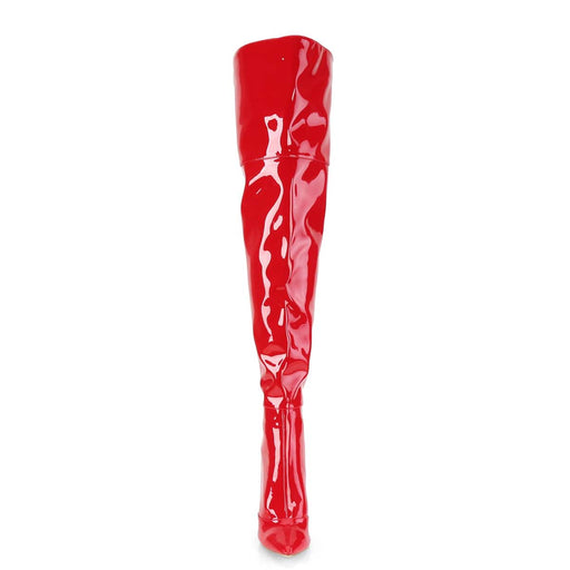 Pleaser COURTLY-3012 Thigh High Boot (Red Patent)