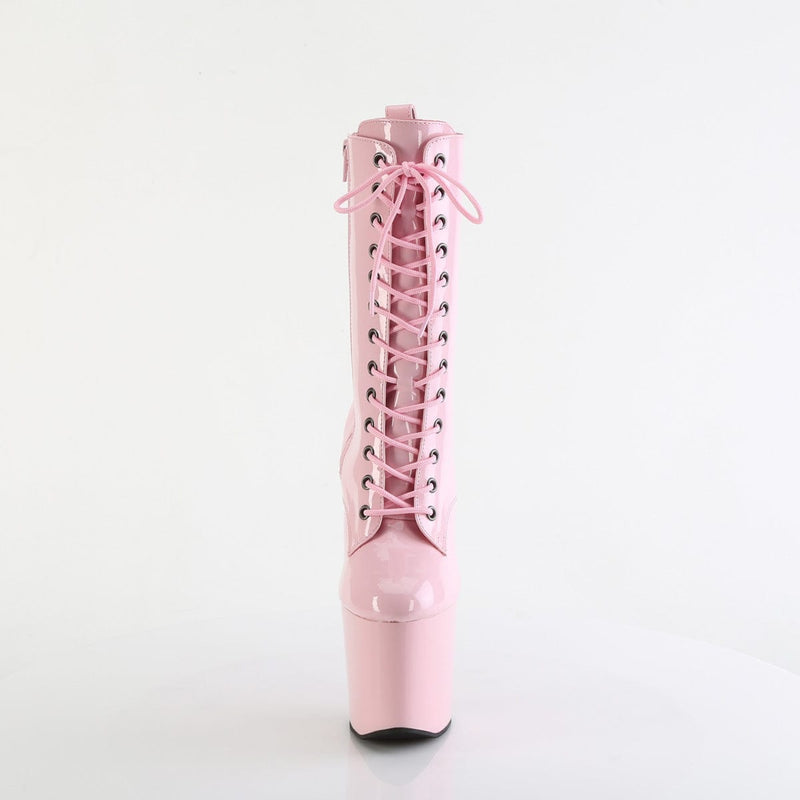 Pleaser CRAZE-1040 Platform Ankle Boot (Baby Pink Patent/Baby Pink)