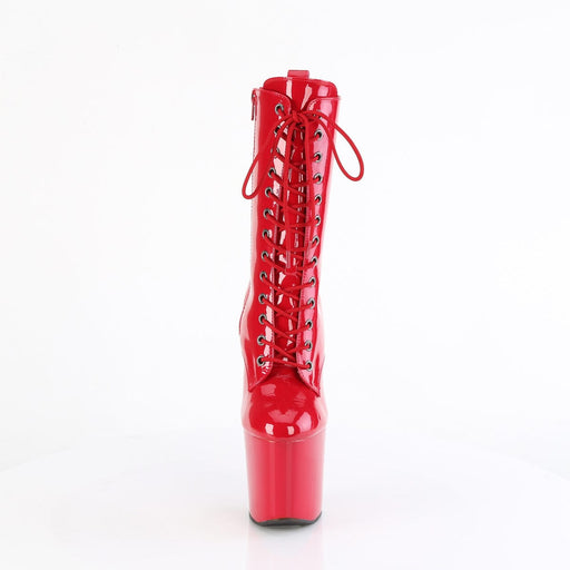 Pleaser CRAZE-1040 Platform Ankle Boot (Red Patent/Red)