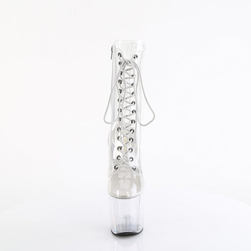 Pleaser CRAZE-1040C Platform Ankle Boot (Clear/Clear)