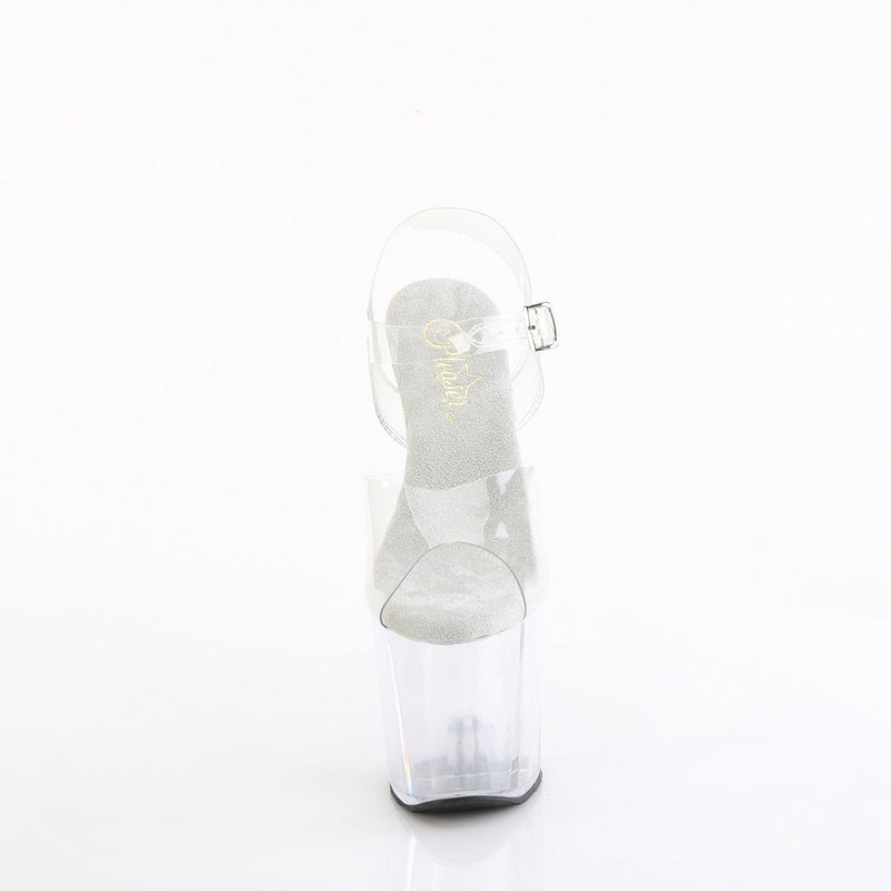 Pleaser CRAZE-808 Platform Sandal (Clear/Clear)