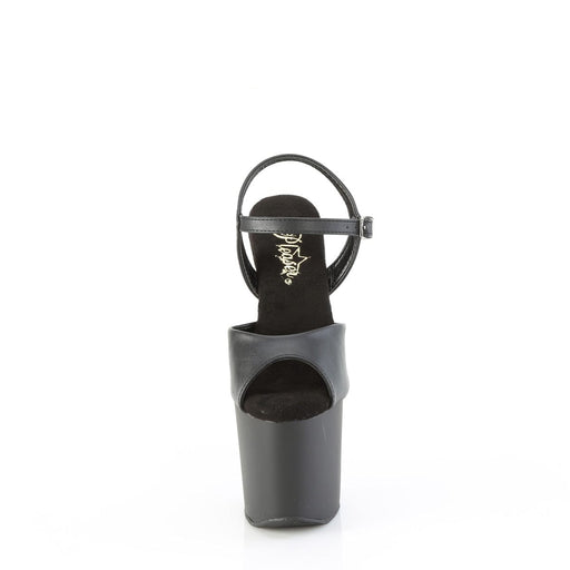 Pleaser CRAZE-809 Platform Sandal (Black Faux Leather/Black Matte)