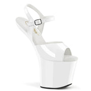 Pleaser CRAZE-809 Platform Sandal (White Patent/White)