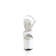 Pleaser CRAZE-809 Platform Sandal (White Patent/White)