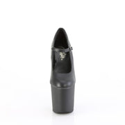 Pleaser CRAZE-880 Platform Pump (Black Faux Leather/Black Matte)
