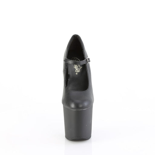 Pleaser CRAZE-880 Platform Pump (Black Faux Leather/Black Matte)