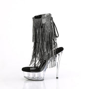 Pleaser DELIGHT-1017RSF Platform Ankle Boot (Clear-Black/Clear)