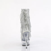 Pleaser DELIGHT-1017RSF Platform Ankle Boot (Clear-Silver/Clear)