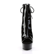 Pleaser DELIGHT-1018 Platform Ankle Boot (Black Patent/Black)