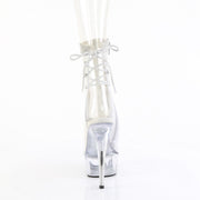 Pleaser DELIGHT-1018C-2RS Platform Ankle Boot (Clear-Rhinestone/Clear)