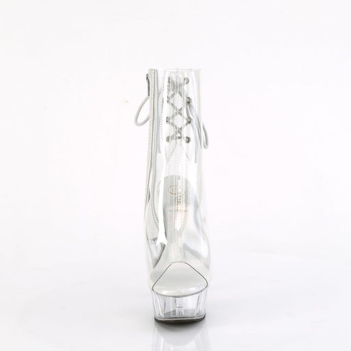 Pleaser DELIGHT-1018C Platform Ankle Boot (Clear/Clear)