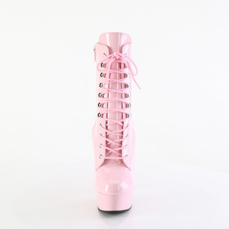 Pleaser DELIGHT-1020 Platform Ankle Boot (Baby Pink Patent/Baby Pink)