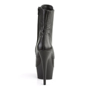 Pleaser DELIGHT-1020 Platform Ankle Boot (Black Leather/Black)
