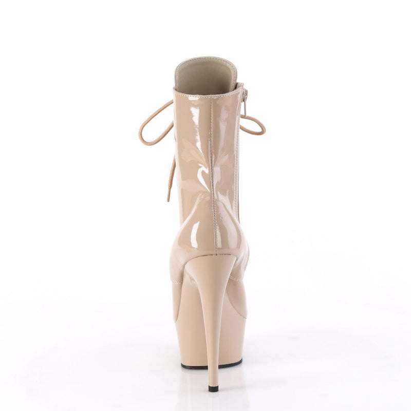 Pleaser DELIGHT-1020 Platform Ankle Boot (Nude Patent/Nude)