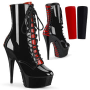 Pleaser DELIGHT-1020FH Platform Ankle Boot (Black Patent/Black)