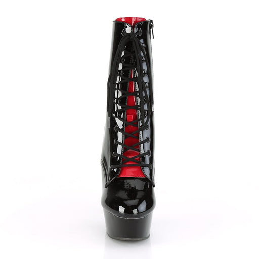 Pleaser DELIGHT-1020FH Platform Ankle Boot (Black Patent/Black)