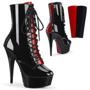 Pleaser DELIGHT-1020FH Platform Ankle Boot (Black Patent/Black)