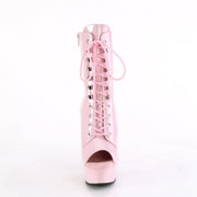 Pleaser DELIGHT-1021 Platform Ankle Boot (Baby Pink Patent/Baby Pink)