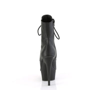 Pleaser DELIGHT-1021 Platform Ankle Boot (Black Faux Leather/Black Matte)