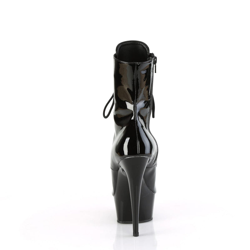 Pleaser DELIGHT-1021 Platform Ankle Boot (Black Patent/Black)