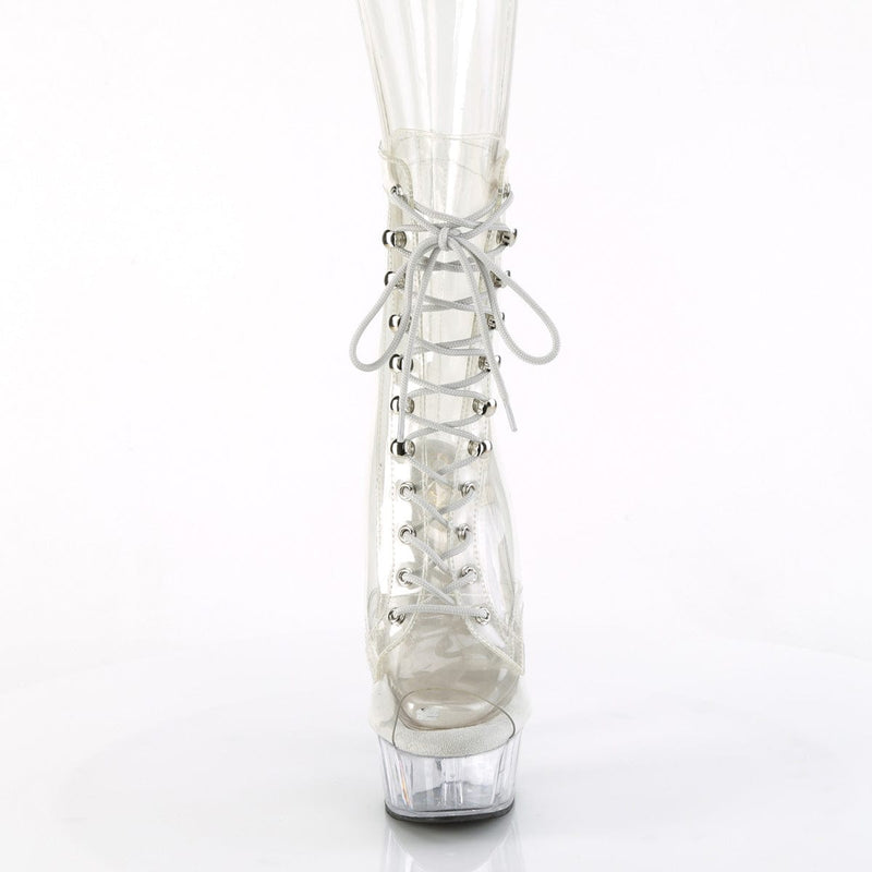 Pleaser DELIGHT-1021C Platform Ankle Boot (Clear/Clear)