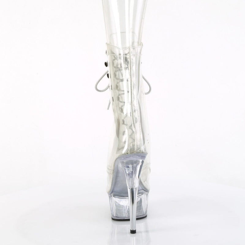 Pleaser DELIGHT-1021C Platform Ankle Boot (Clear/Clear)