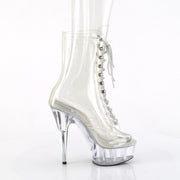 Pleaser DELIGHT-1021C Platform Ankle Boot (Clear/Clear)