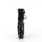 Pleaser DELIGHT-1043 Platform Ankle Boot (Black Patent/Black)