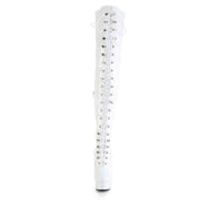 Pleaser DELIGHT-3022 Platform Thigh High Boot (White Stretch Patent/White)
