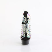 Pleaser DELIGHT-600-9 Platform Sandal (Holo TPU-Black Patent/Black)