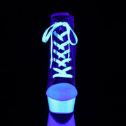 Pleaser DELIGHT-600SK-02 Red Canvas/Neon White