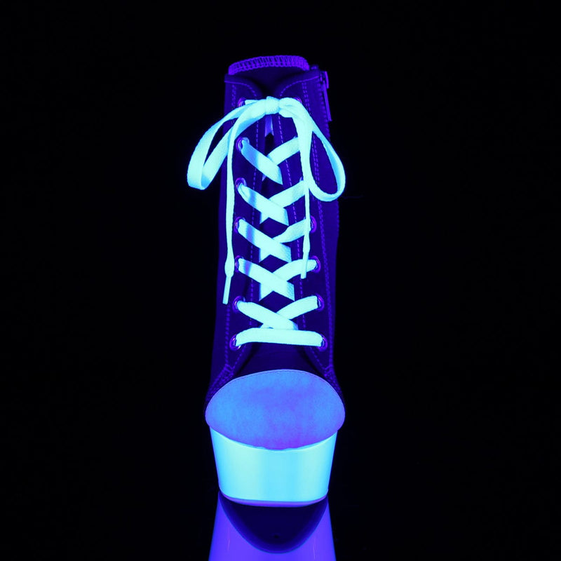 Pleaser DELIGHT-600SK-02 Red Canvas/Neon White