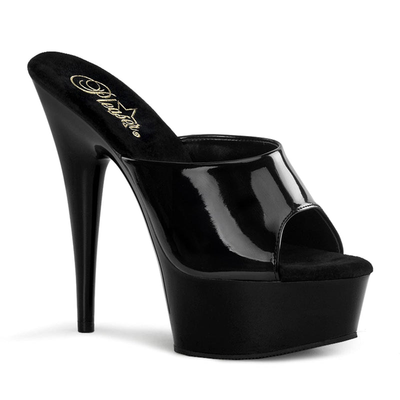 Pleaser DELIGHT-601 Platform Slide (Black Patent/Black)