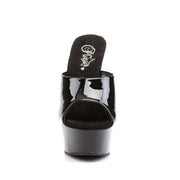 Pleaser DELIGHT-601 Platform Slide (Black Patent/Black)