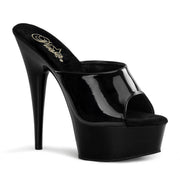 Pleaser DELIGHT-601 Platform Slide (Black Patent/Black)