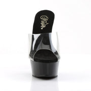 Pleaser DELIGHT-601 Platform Slide (Clear/Black)