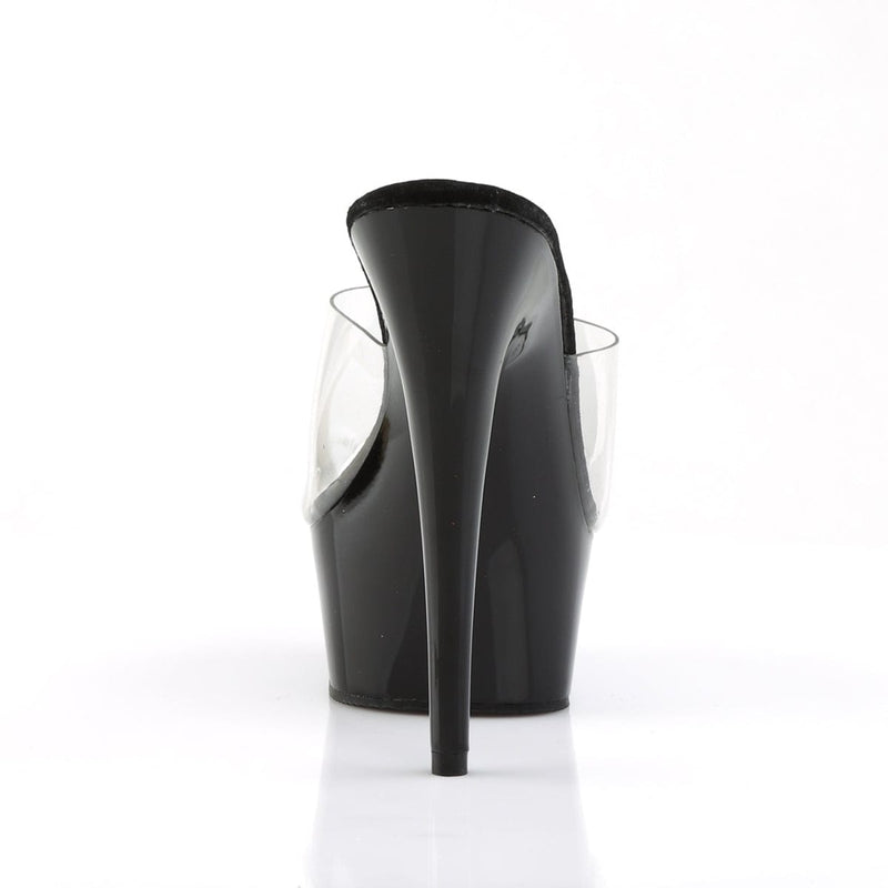 Pleaser DELIGHT-601 Platform Slide (Clear/Black)